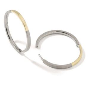 Boccia titanium and solid gold earrings! Hypoallergenic metal for comfort